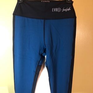 Evree Women's Blue Heart Leggings. Large